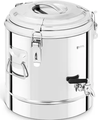Produktbild von Royal Catering Thermobehälter Edelstahl - 12 L - mit Ablasshahn