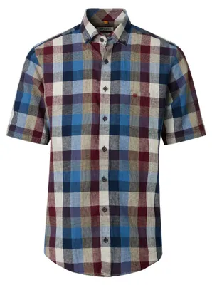 Produktbild von Redmond - Casual Fit - Herren Freizeithemd Kurzarm (261145999), Größe:S, Farbe:Rot(500)