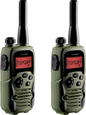 Imagen del producto de Radio portátil con alcance de hasta 10 km, con control de volumen, color verde oliva