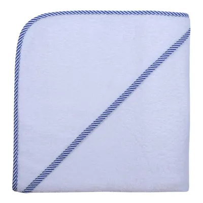 Produktbild von Wörner Südfrottier Kapuzenbadetuch "weiß streifen" 140x140 cm