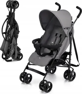 Produktbild von Kinderkraft TIK - Spazierbuggy Regenschirm - ultraleicht (6,5 kg) - zusammenklappbar - Liegeposition - nicht durchstoßbare Reifen - Grau