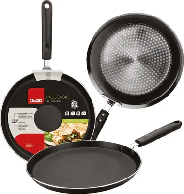 Produktbild von Ibili - Pfanne de Crepes Indubasic - Aluminium mit Griff de Pfanne, Antihaft - 23 cm