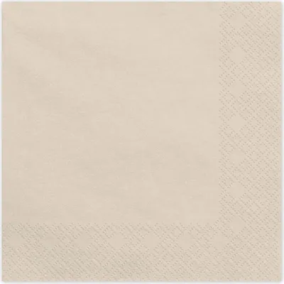 Image de Serviettes en papier 33 x 33 cm, 2 couches, 20 pièces, beige