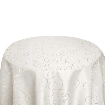 Produktbild von ORNAMENTE Tischdecke RUND 135 CREME Offwhite strapazierfähig bügelfrei festlich