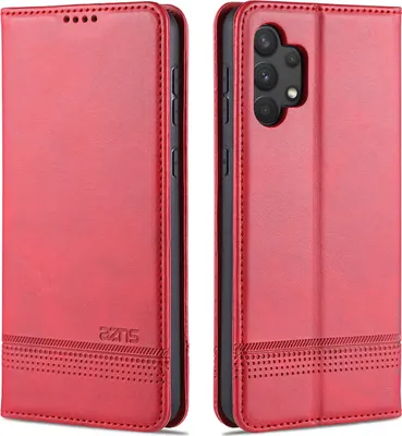 Produktbild von LaimTop LederHülle für Samsung A32 4G, Klapphüllen Brieftasche Magnetverschluss Ständer Schutzhülle für Samsung Galaxy A32 4G Rosa
