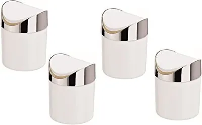 Produktbild von Tischabfalleimer weiß mit Schwingdeckel Set