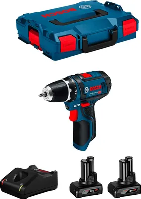Image de Perceuse-visseuse BOSCH GSR 12V-15 (2 x 6,0 Ah + GAL12V-40 + L-Boxx 102)
