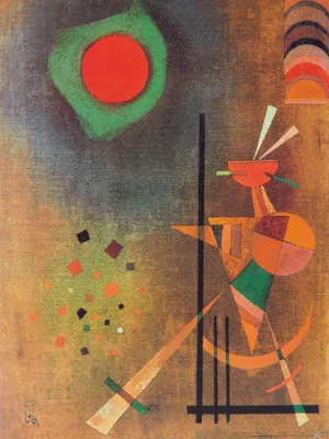 Obrázek produktu pro Wassily Kandinsky umělecký tisk obraz - Aufleuchten, 1927 (80 x 60 cm)