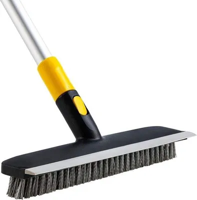 Image de Brosse télescopique pour récurer les sols, 130 cm, dure, poils de porc