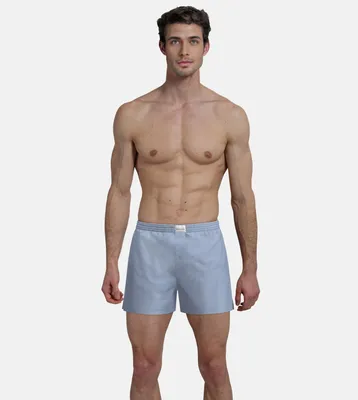 Image de Tom Tailor caleçon lot de 2 dakota woven boxer shorts light blue hommes