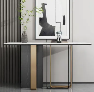 Zdjęcie produktu dla Designerska drewniana konsola Nowoczesna konsola do salonu