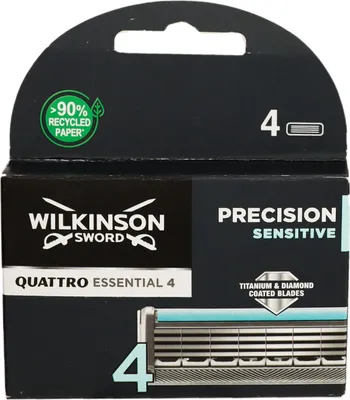 Produktbild von WILKINSON SWORD Quattro Titanium Sensitive Rasierklingen, 4 St