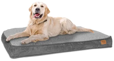 Productafbeelding van Hondenbed, hondenmand, hondenhoes. 100 x 68 cm. Wasbaar en antislip. Happy Dreams L, grijs. ib style®