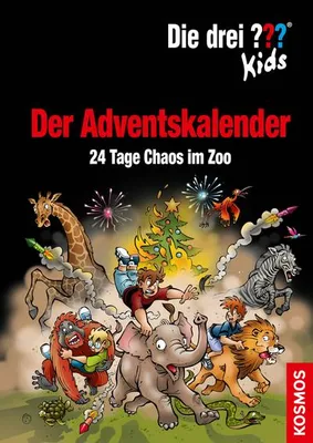 Produktbild von Die drei ??? Kids, Der Adventskalender: 24 Tage Chaos im Zoo Extra: Stickerbogen