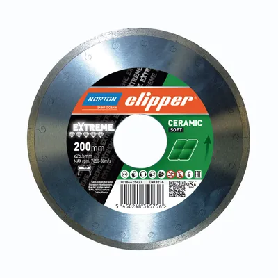 Obrázek produktu pro Diamantový řezný kotouč Norton Clipper Extreme Ceramic Soft Ø 200 x 25,4 70184603234