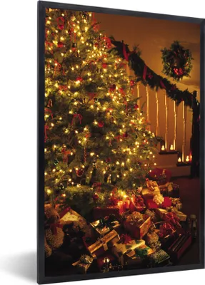 Produktbild von MuchoWow® MuchoWow® Gerahmtes Poster Weihnachten - Weihnachtsbaum - Weihnachtsschmuck 40x60 cm - Poster mit zchwarzem Bilderrahmen - Papierdruck - Wandbilder
