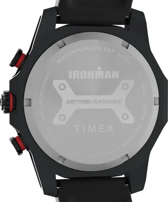 Timex Ironman Classic Digitaluhr Herren – 44 Mm, Schwarzes Resin-Armband, Stoßfest, Mit Stoppuhr & Timer