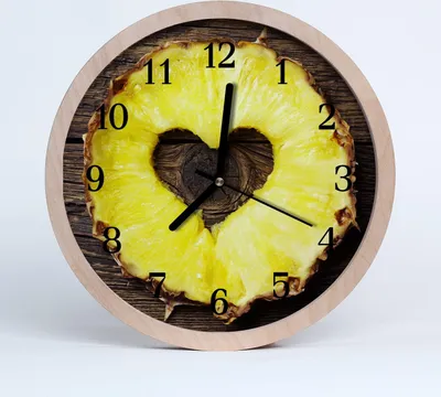 Produktbild von Holzuhr 30fi cm wanduhr - Ananas-Frucht