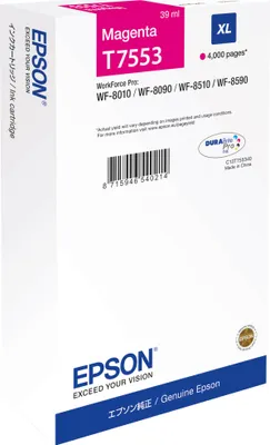 Produktbild von Epson T7553 - 39 ml - XL - Magenta - original - Box - Tintenpatrone