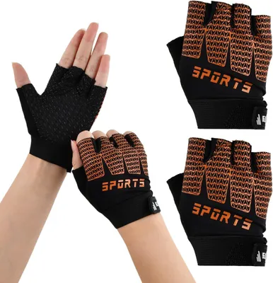 Imagen del producto de Guantes de bicicleta para niños, con dedos cortados, que absorben impactos y son transpirables, talla 6-10 años, para uso en bicicletas de montaña (MTB)