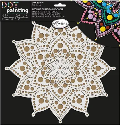 Produktbild von Aladine Malset Mandala Dot Painting Set 30 cm kreatives Spielzeug