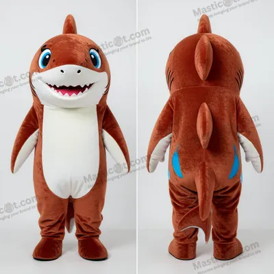 Produktbild von Rostorange-pelziger MASTICOT Hai-Maskottchen