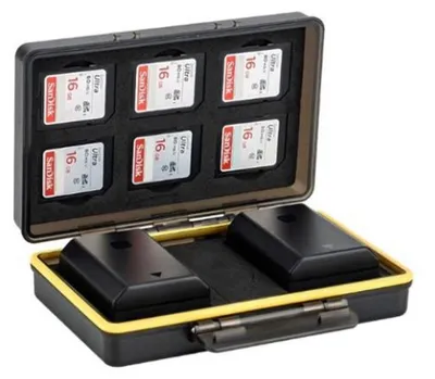 Imagen del producto de Caja de almacenamiento multifuncional JJC para baterías y tarjetas