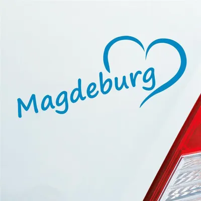 Produktbild von Auto Aufkleber Quedlinburg Herz Heart City Stadt Motorrad 19x8 cm Hellblau Sticker Heckscheibenaufkleber