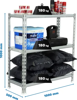 Immagine prodotto di SIMONCLICK PLUS scaffale in metallo 3/500 1000 GALVA/GALVA