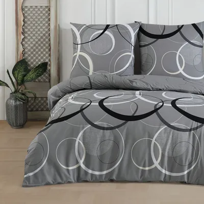 Produktbild von Buymax® Bettwäsche Bettbezug 200x220 cm, Kopfkissenbezug 80x80 cm 3 teilig Deckenbezug Set aus 100% Baumwolle Renforce mit Reissverschluss