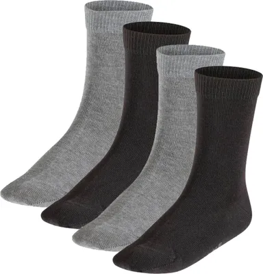 Produktbild von FALKE Kinder Socken, 4er Pack - Happy, Kurzsocken Schwarz/Grau 27-30
