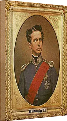 Produktbild von Holzschild Portrait 20x30cm Ludwig II König von Bayern