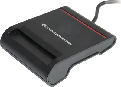 Produktbild von CONCEPTRONIC Smart ID Card Reader USB 2.0 SCR01B schwarz