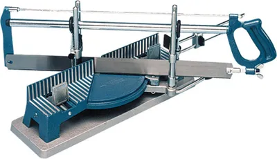 A miter saw is shown against a white background.