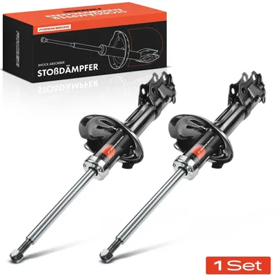 Immagine prodotto di 2 ammortizzatori – asse anteriore, a gas, telescopici a doppio tubo – compatibili con VW Golf, Polo, Jetta, Caddy, Lupo, Vento; Seat Ibiza, dal 1983 al 2005 – codice OEM 6K0413031A