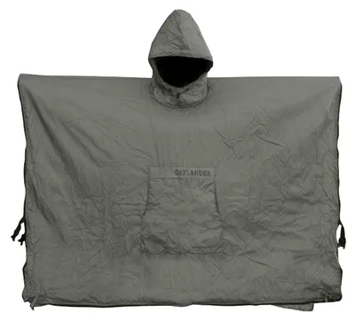 Image de Offlander - Poncho pour hommes/femmes unisexe, imperméable, camping PP12326 (190 cm x 130 cm) (gris/argent)