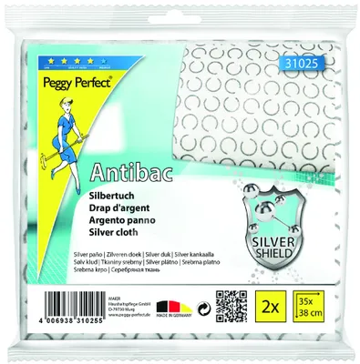 Produktbild von Peggy Perfect Silbertuch "Antibac" 2er Pack