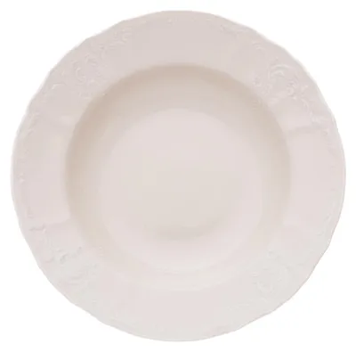 Image de Thun 1794 Bernadotte, assiette creuse, 23 cm, ivoire, porcelaine Thun