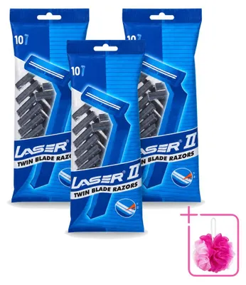 Image de 3 rasoirs jetables Laser pour hommes - Pack économique - 3 pièces
