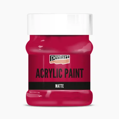 Produktbild von PENTART Acrylfarbe matt, 230 ml, Karmin