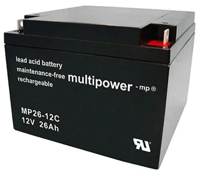 Produktbild von Multipower MP26-12C Akku Blei PB 12Volt 26Ah Cycle, Zyklenfest