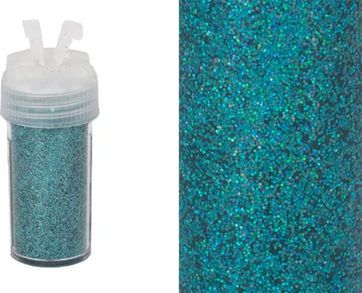 Produktbild von Glitzerpulver 10g in Dose mit Streudeckel, Farbauswahl:türkis 343