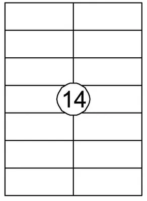 Obrázok produktu pre Quantore - etiketa 105 x 42,4 mm, 1400 kusov