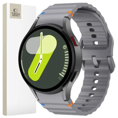 Productafbeelding van Tech-Protect siliconen sportband voor Samsung Galaxy 4 / 5 / 5 Pro / 6 / 7 / Fe, kleur: grijs