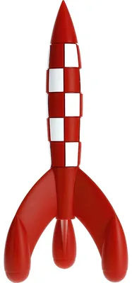 Obrázok produktu pre Moulinsart Mondrakete, PVC/ABS, 17 cm, červená a biela