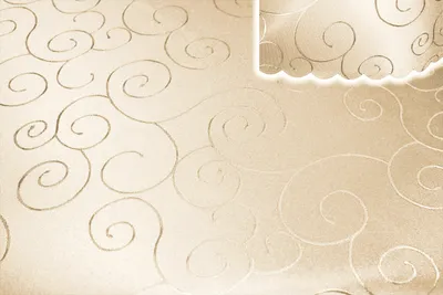 Produktbild von Tischdecke 130x130 cm creme sand damast Ornamente Mitteldecke bügelfrei fleckenabweisend