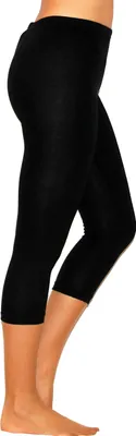 Produktbild von Damen 3/4 Capri Leggings Baumwolle  SCHWARZ S