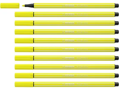 Produktbild von STABILO Premium-Filzstift -  Pen 68 - 10er Pack - neongelb