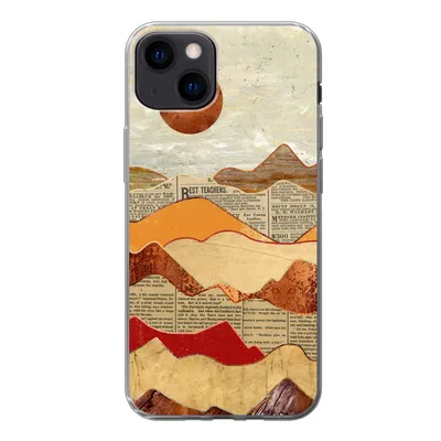 Produktbild von MuchoWow® Handyhülle Schutzhülle Hülle für iPhone 13 Vintage - Zeitung - Marmor Silikon Softcase Handy Hülle - Karteninhaber