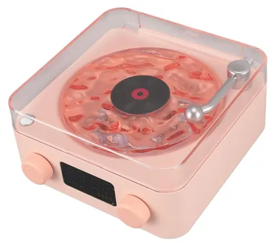 Immagine prodotto di Altoparlante Bluetooth vintage in stile giradischi, con luce notturna e display dell'ora